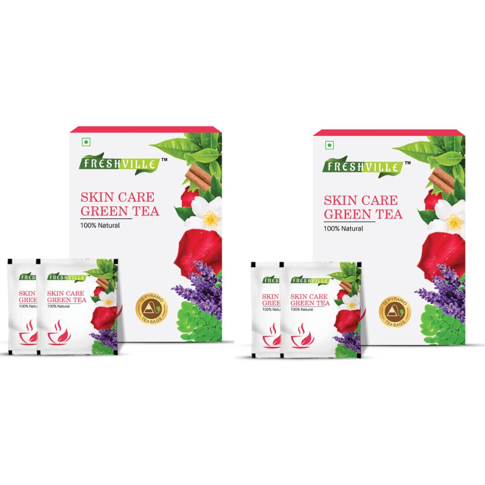 Freshville Skin Care Green Tea Pack of 2 - 30 Tea Bags