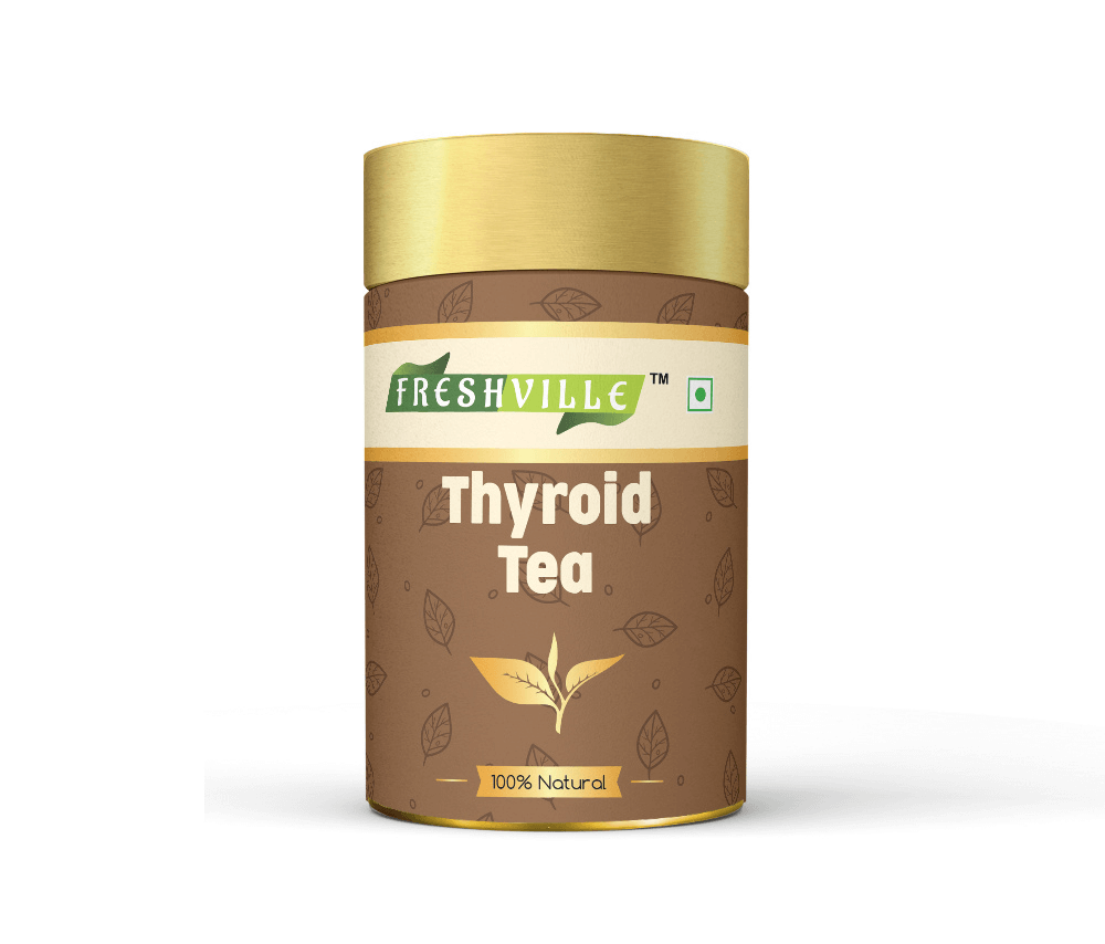 Freshville Thyroid Tea | Helps With Thyroid Support (Tsh T3 T4) | Ashwagandha, Turmeric, Liquorice, Nittle, Cinnamon, Ginger, Chamomile, Flax Seed